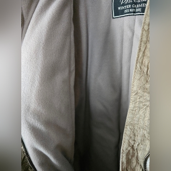 Postcard Designer Ski Jacket Wrinkle Design Winter Coat Women’s Size 42/ M - Picture 5 of 10